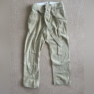 Free People Rumors Yarn dye high waisted cropped pants in size 2 (xs)